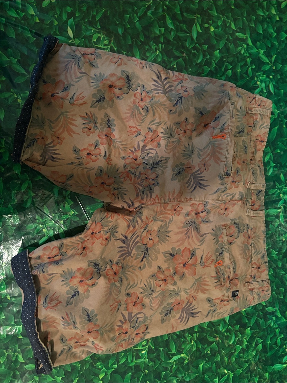 Cactus Man Tropical Print Men's Shorts in Beige - Casual Summer Style